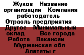 Жуков › Название организации ­ Компания-работодатель › Отрасль предприятия ­ Другое › Минимальный оклад ­ 1 - Все города Работа » Вакансии   . Мурманская обл.,Апатиты г.